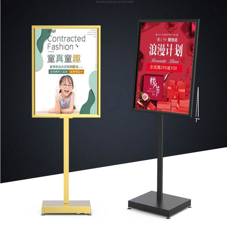 Stainless Steel Material LED Light Box Display Stand Rectangle Shape