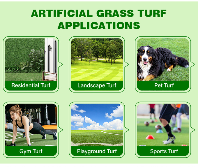 Decorative Artificial Synthetic Green Grass Turf for Wedding Party 5