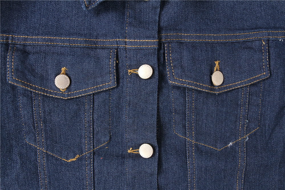 Ladies 2 Colors Casual Denim Jacket S M L XL 2XL