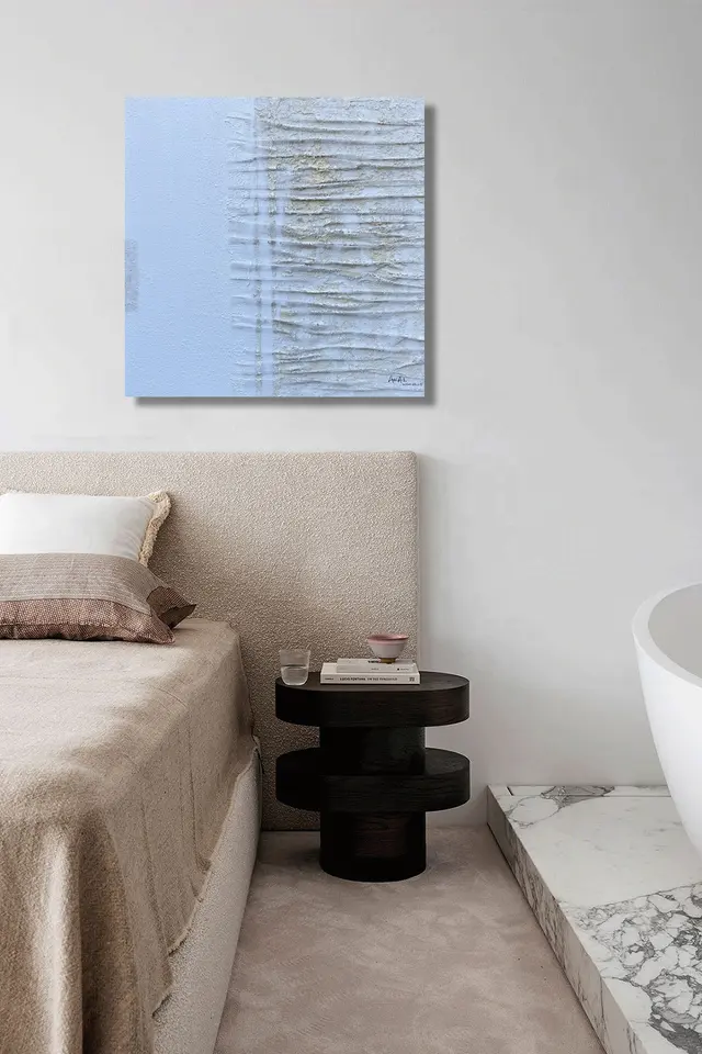 Abstract Style Vertical Stripes Thick Texture Canvas Painting A Statement Piece for Your Home