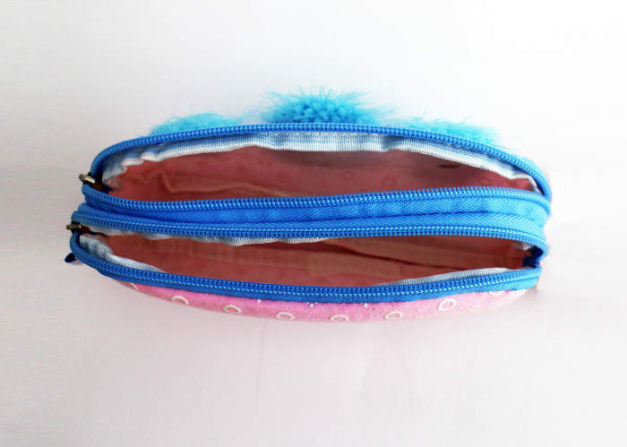 Special Design Pencil Pouch Bag Cute Fabric Zipped Pencil Case For Girls