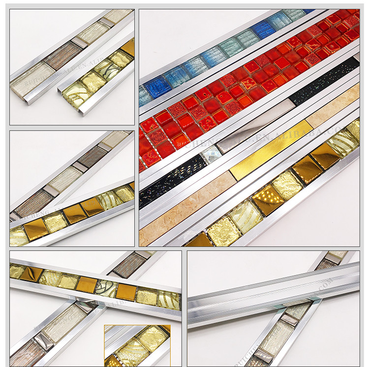 Luxury Tile Listello Trim , Decoration Edge Trim For Mosaic Tile
