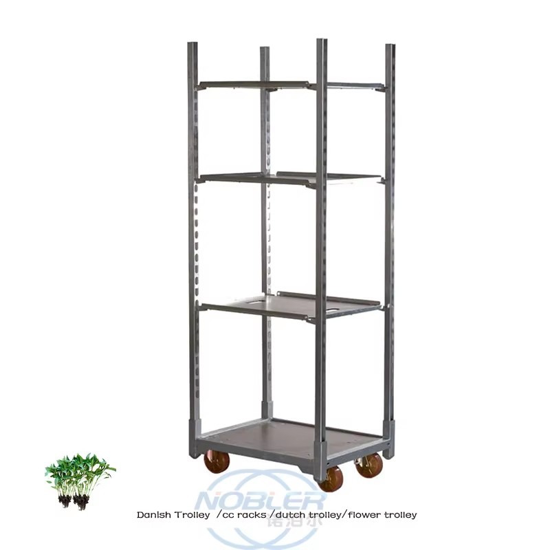 Hot Galvanized Metal Farmers Dutch Flower Trolley For Display