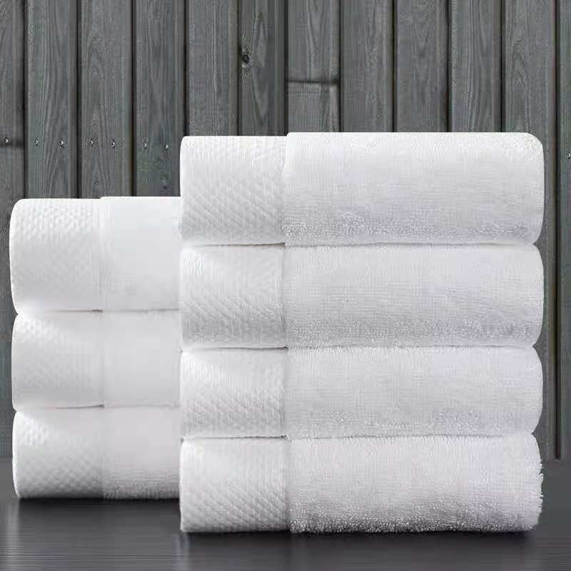 400gsm 70x140cm Hotel White Cotton Bath Towel Home Bathroom Accessories
