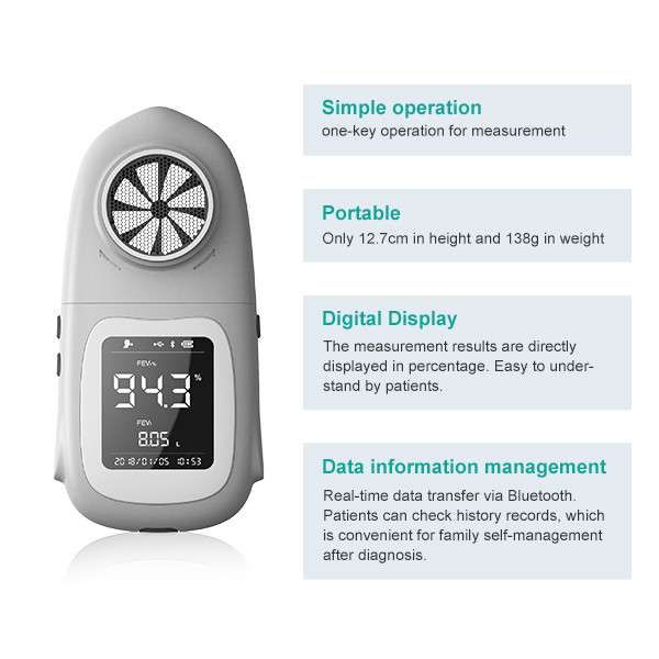 SPMT 003 Electronic Handheld Spirometer Small Spirometer For Chronic Respiratory