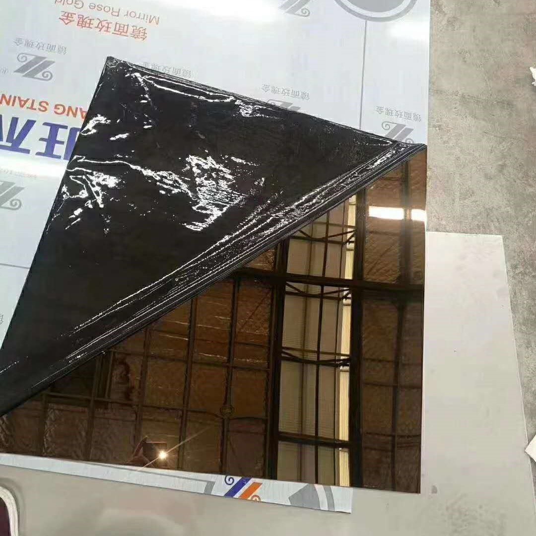 304 Mirror Hairline Finish Stainless Steel Sheet Rose Gold 0.3-2.0mm