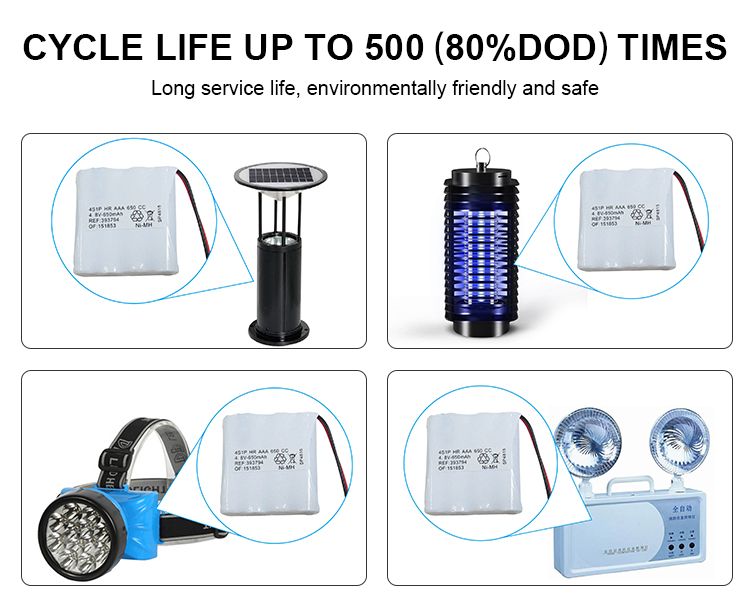 NiMh Aaa Emergency Light Batteries Pack 4.8v 650mah Battery