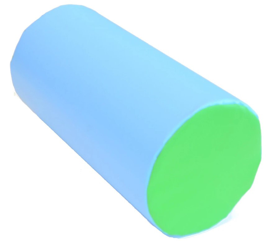 gymnastics skill shapes, octagon & trapezoid mats tagged 18"x36" cylinder training mat