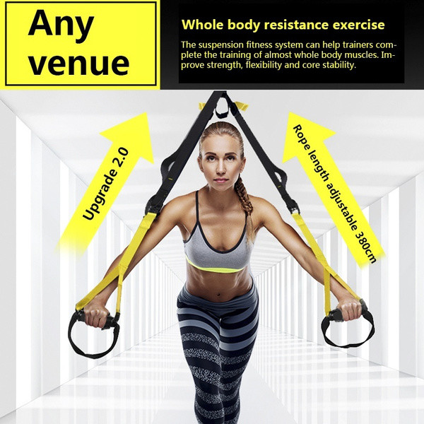 Max Loaded 400 KG Gym Workout Crossfit Exercise Pull Rope Hanging Training Nylon Resistance Band Set