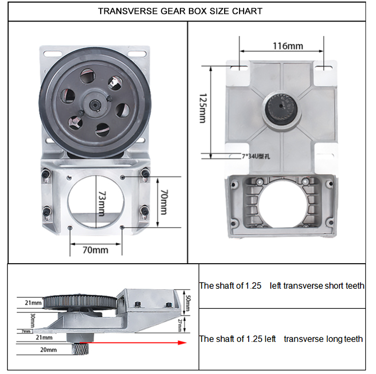Gearbox Integrated on CNC Router Output Speed 14-280rpm Precision Casting Design