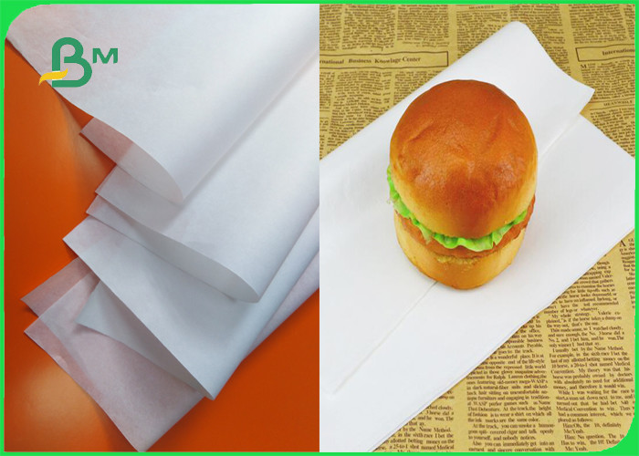 Food Grade Grease proof Paper High Whiteness For Baking or Hamburger and Sandwich paper