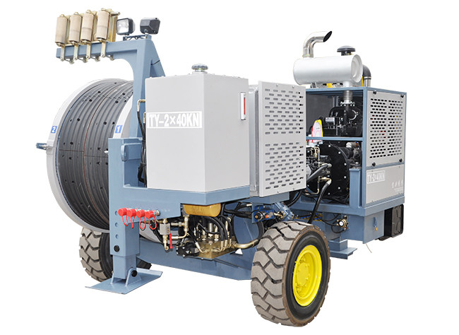 Overhead Line Hydraulic Tension Machine Max Continuous Pull 2x40kN