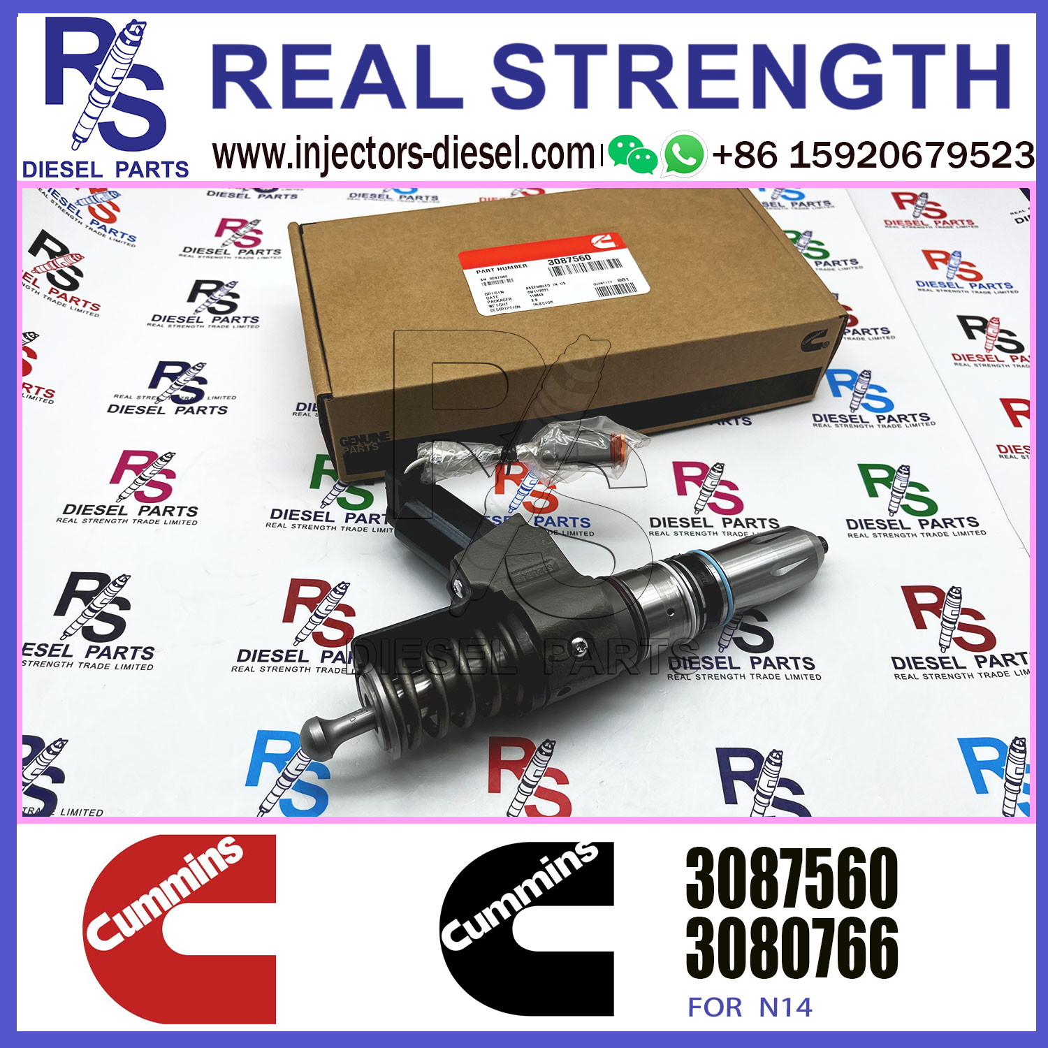 N14 Series Engine Common Rail Fuel Injector 4307516 3411691 3087560 3411765 For Cummins