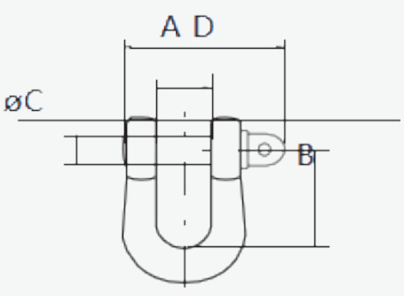 High Strength Transmission Line Stringing Tools D / Bow Shaped Shackle