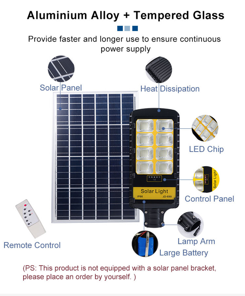 All Wattage Street Light LED IP66 Integrated Solar Panel Energy System