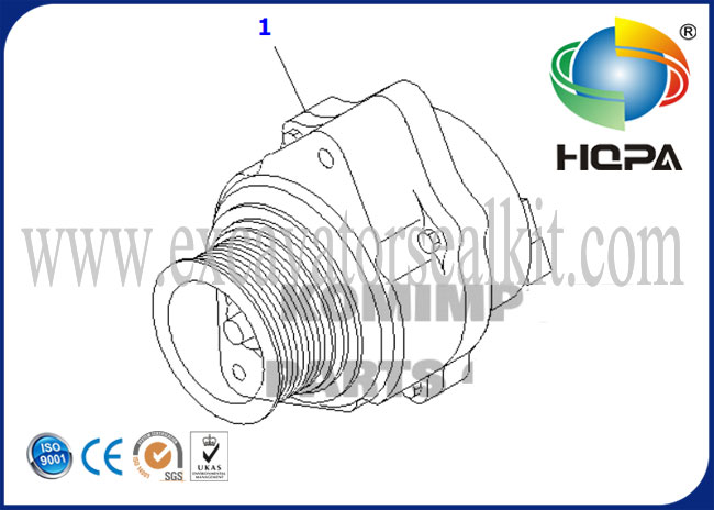 600-861-3410 600-861-3411 6D102 Alternator Generator 24V 35A, WPS USA Brand