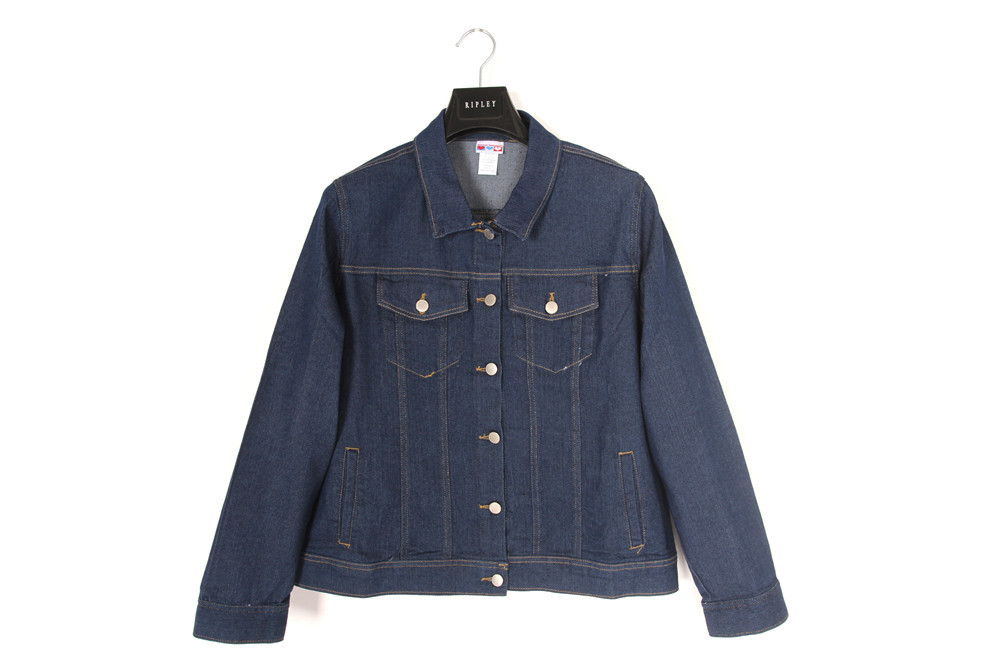 Ladies 2 Colors Casual Denim Jacket S M L XL 2XL