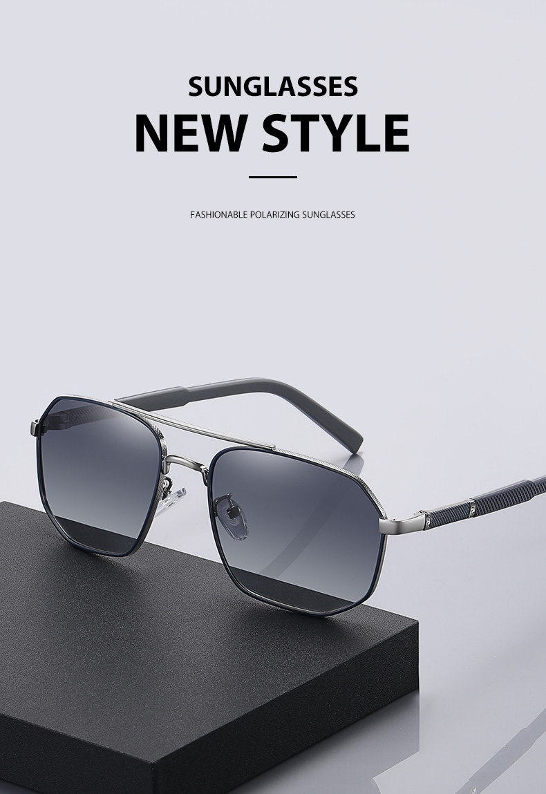 Men'S Metal Frame Sunglasses Multilateral OEM With 58mm Lens