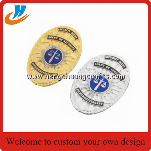 Custom police lapel pin,metal badge emblem with high quality plating die cast customer logo