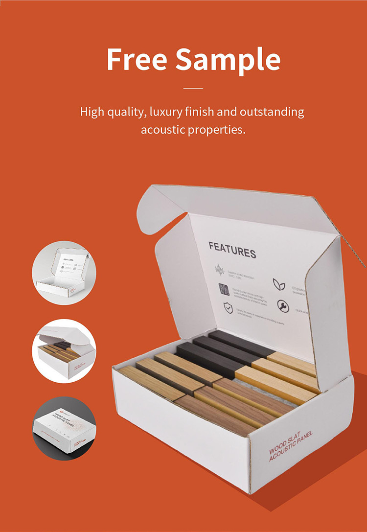 Fire Retardant Veneer Wood Slat Acoustic Wood Panel Superior Sound Absorption