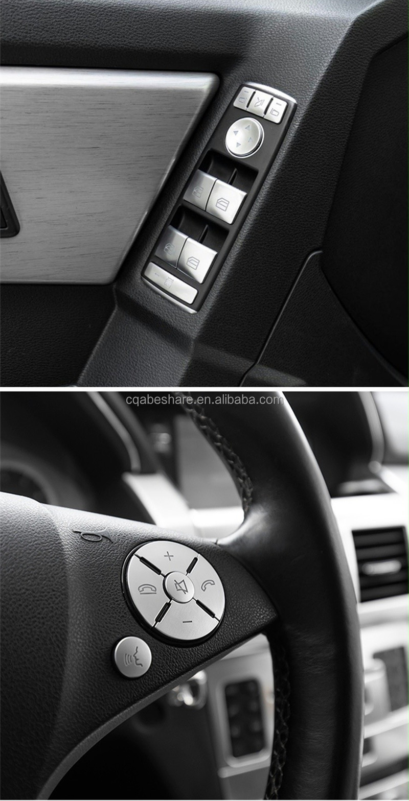 Car Door Window Glass Lift Switch Button Cover Decor For Mercedes Benz W204 GLK 300
