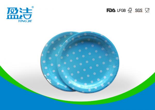 Quality 7 Inch Circle Type Disposable Paper Plates Design Printed With Four Colours for sale