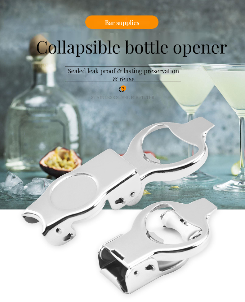 Custom Color Multifunction Stainless Steel Bottle Opener and Champagne Stopper Stocked