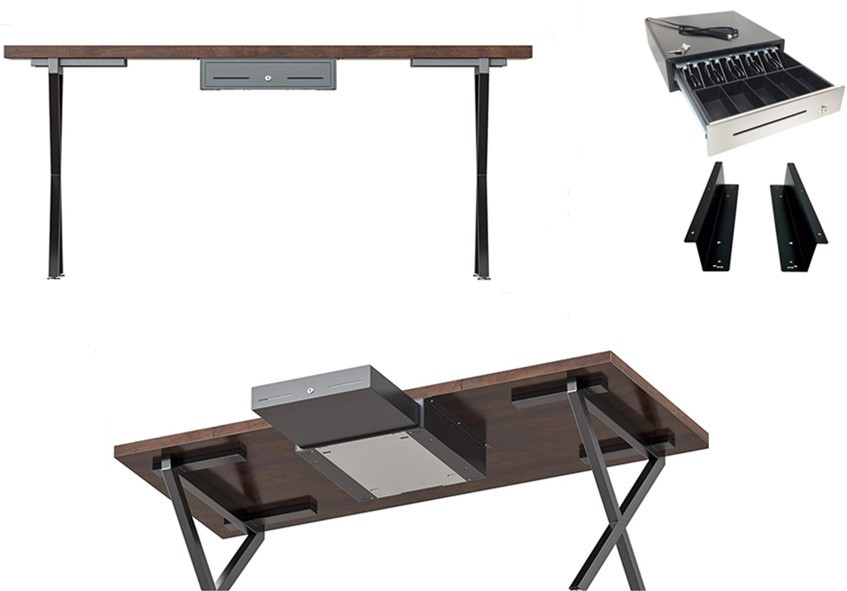 Under Counter Mounting Metal Bracket for 13" and 16" cash drawer