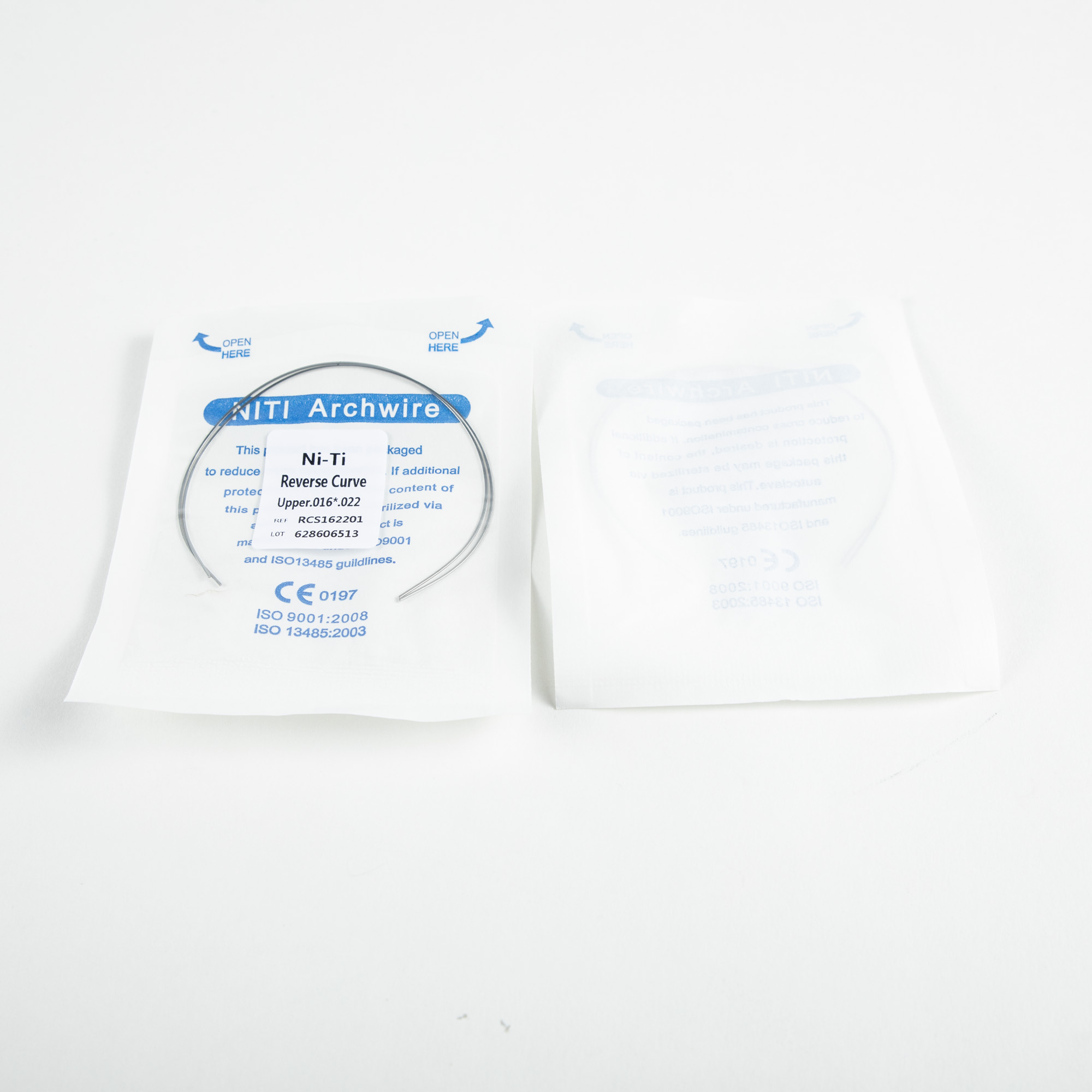 NiTi Rectangular Wires for Orthodontic Treatment Reverse Curve Design and CCC Certification