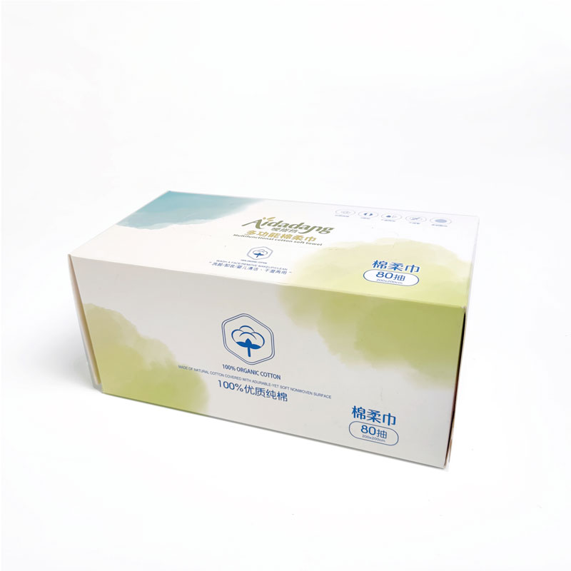 1 Ply Cotton Layer 80 Sheets Virgin Bamboo Towels Box for Facial Cleaning Multi-layer