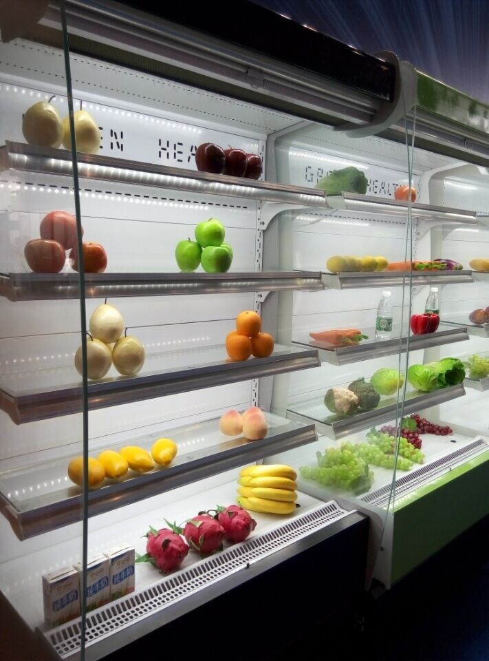 Beverage Display Mini Multideck Open Chiller For Shop Fan Cooling Type