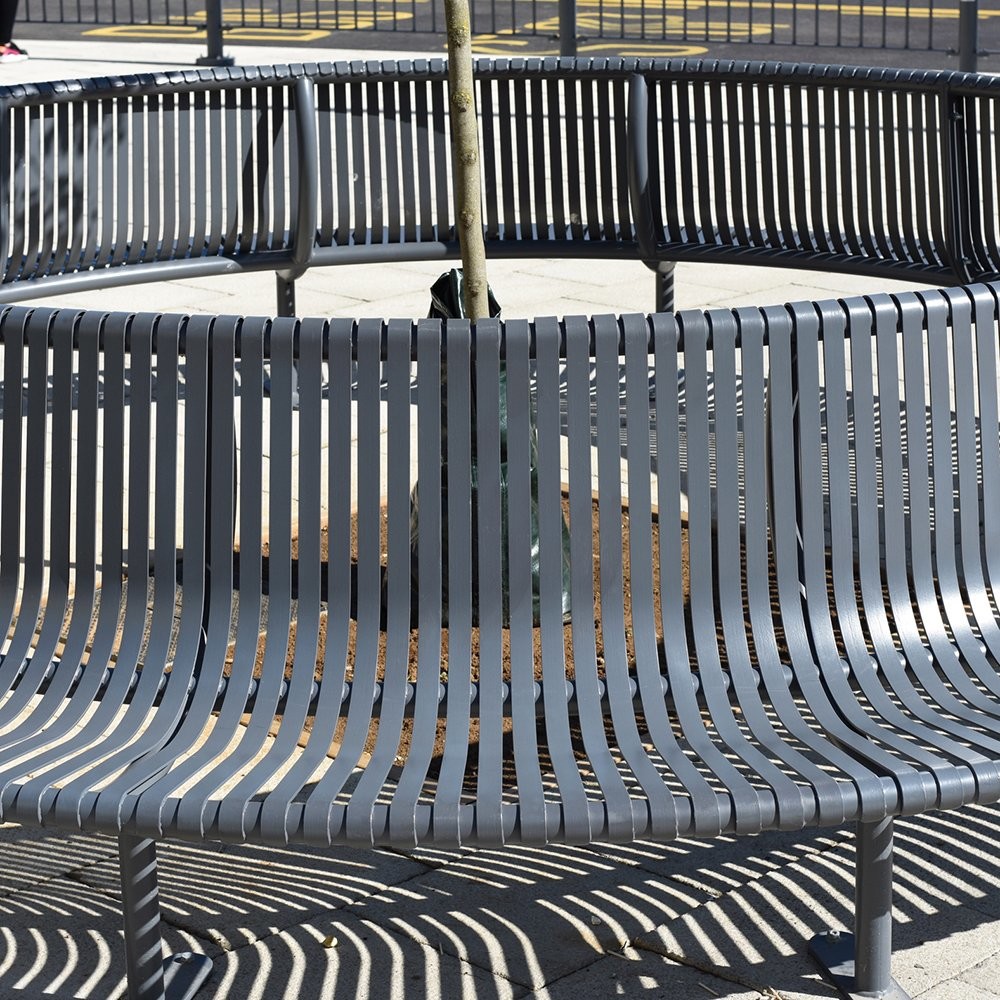 ISO14001 Approved Iron Steel Sunproof Round Tree Seat