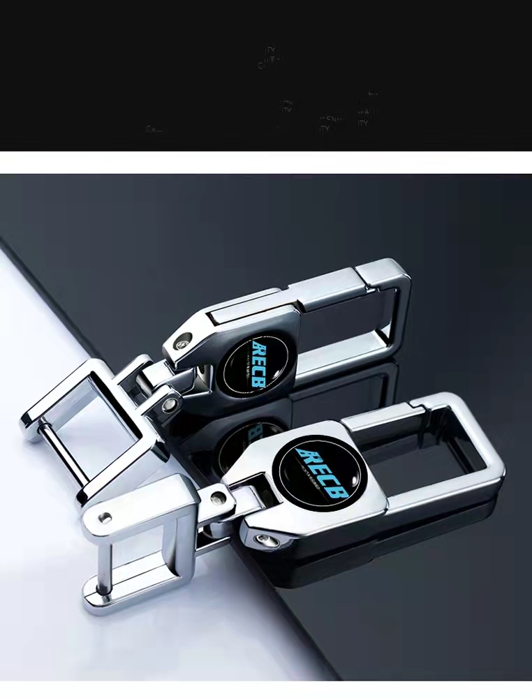 Silver​ Durable Antirust​ Car Keyring Accessories Heavy Duty Carabiner Keychain