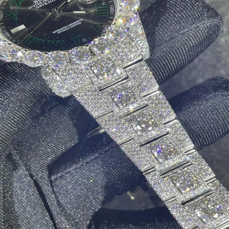 Luxury Design Moissanite Watch Rolex OEM Diamond Watches For Men