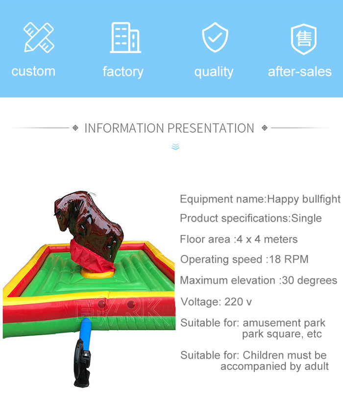 18rpm Amusement Game Machines Adult Inflatable Toro Mechanical Bull Riding Machine