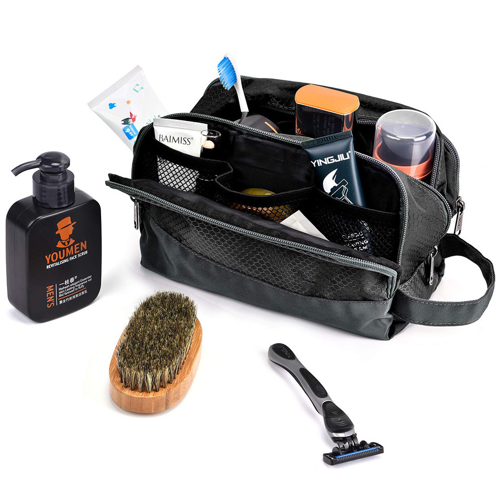 Water Resistant Mens Nylon Travel Toiletry Organizer
