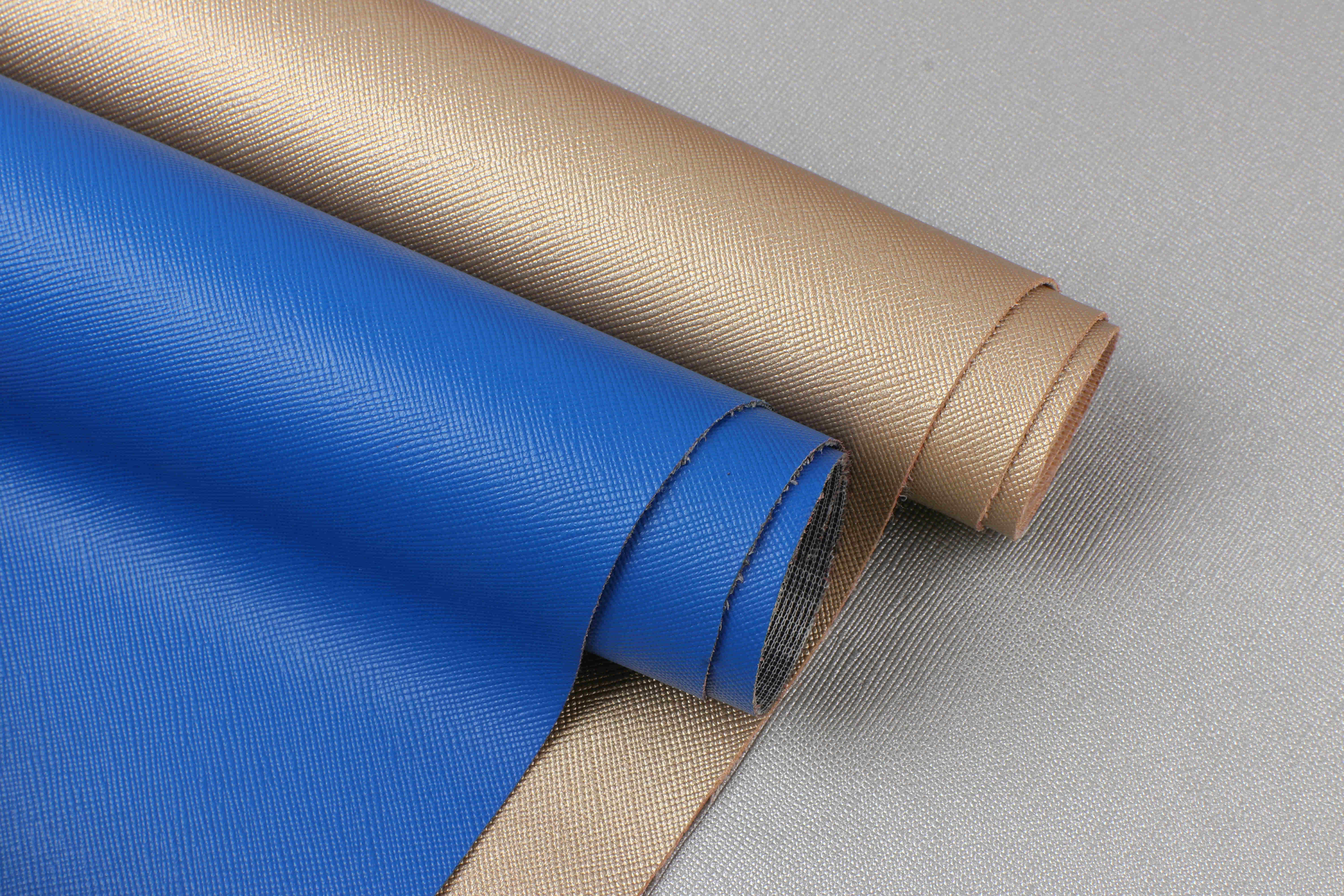 0.7mm Saffino PVC Leather For Bags Knitted Bottom Abrasion Resistant