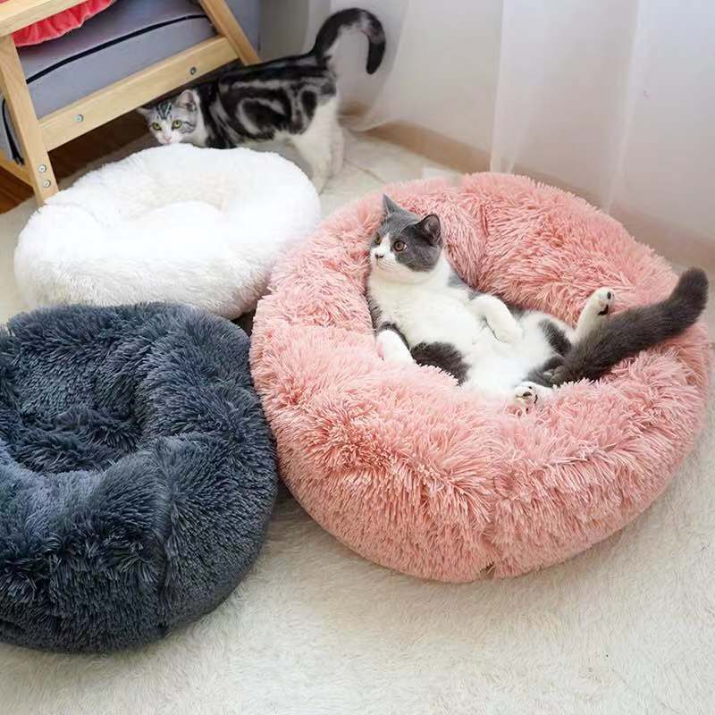 Linen Polyester Luxury Cat Dog Pet Bed Pet Bed Cushion Blue