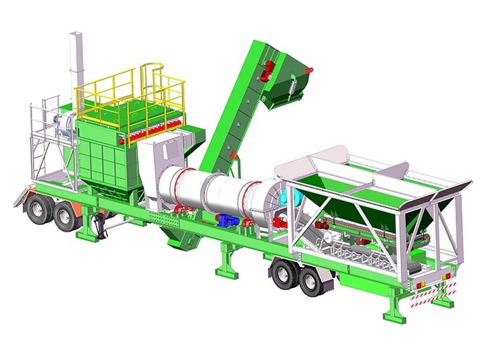 Industrial Small Portable Asphalt Plant / Mobile Asphalt Mixer With One Trailer Only