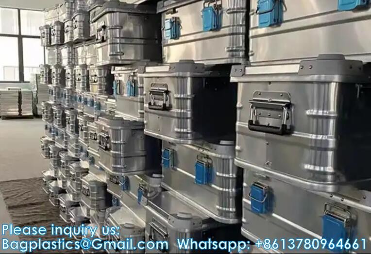 Aluminum Alloy Car Storage Box Camping Equipment Travel Vehicle Mounted Container Large Capacity Storage Box Case
