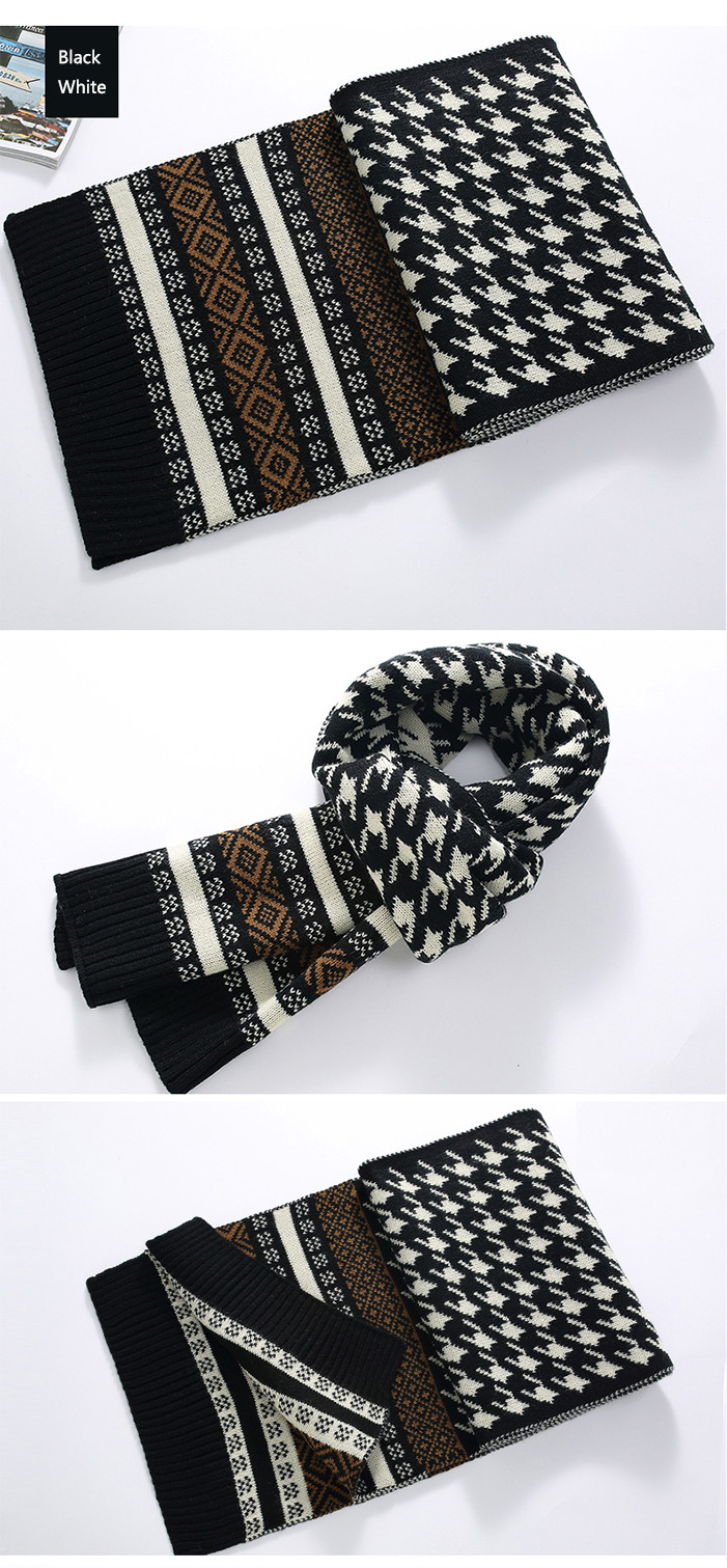 Various HoudstoothDesigns Causal Polyester Knitted Neck Wear For Men
