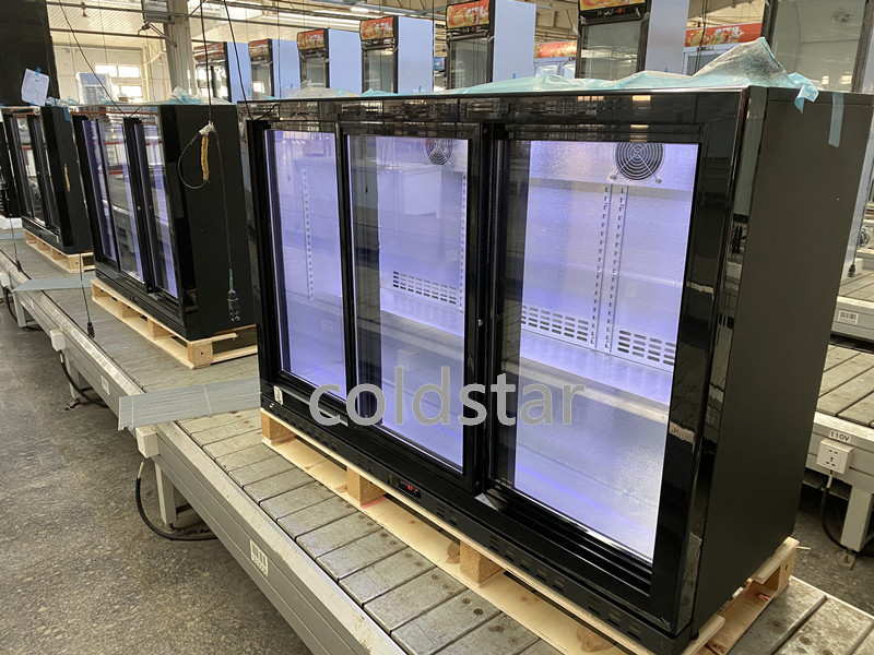 3 Doors Counter Top Beverage Fridge Beer Display Cooler Refrigerator Under Back Bar Beer Cooler