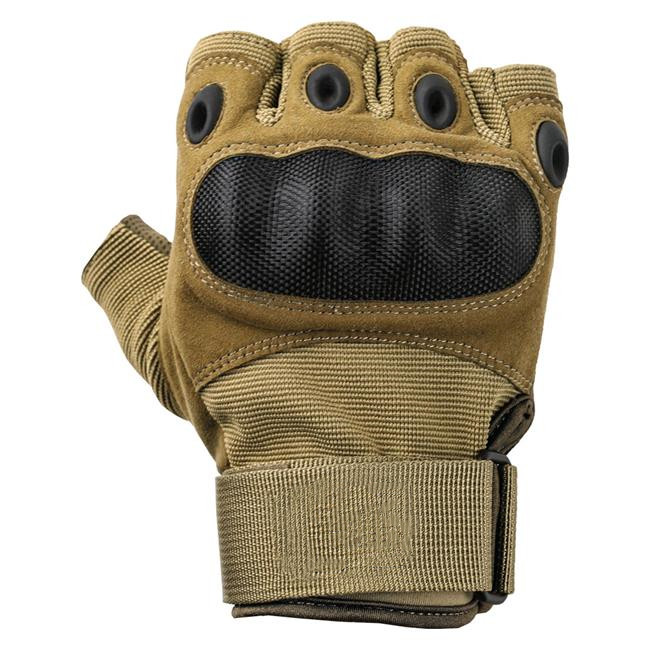 OEM Fingerless Hard Knuckle Outdoor Tactical Gear Gloves Fingerless