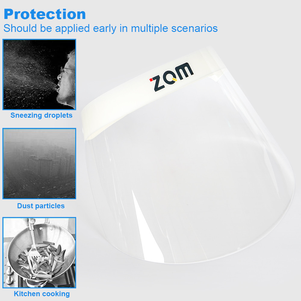 Anti Fog Reusable Eco Clear Full Cover Safety Face Visor Face Shield Custom Logo Protective Face Shield