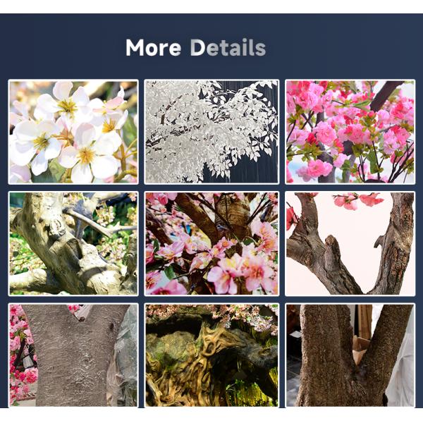 3m-6m LED Lights Artificilal Cherry Flowers Tree Customize Indoor Sakura Faux Decor Tree Big Artifical Blossom Trees for Wedding