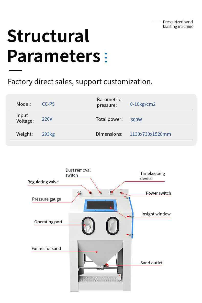Portable Automatic Sandblaster Machines Easy Operation For Manufacturing Plant