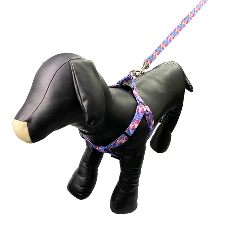 Custom Logo Hunter Dog Leashes Cute Soft Flamingo Style Polyester