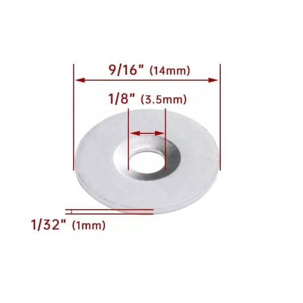 Sliver Custom 316 Stainless Steel Beveled Washer for Deck Cable Railing Kit Hardware