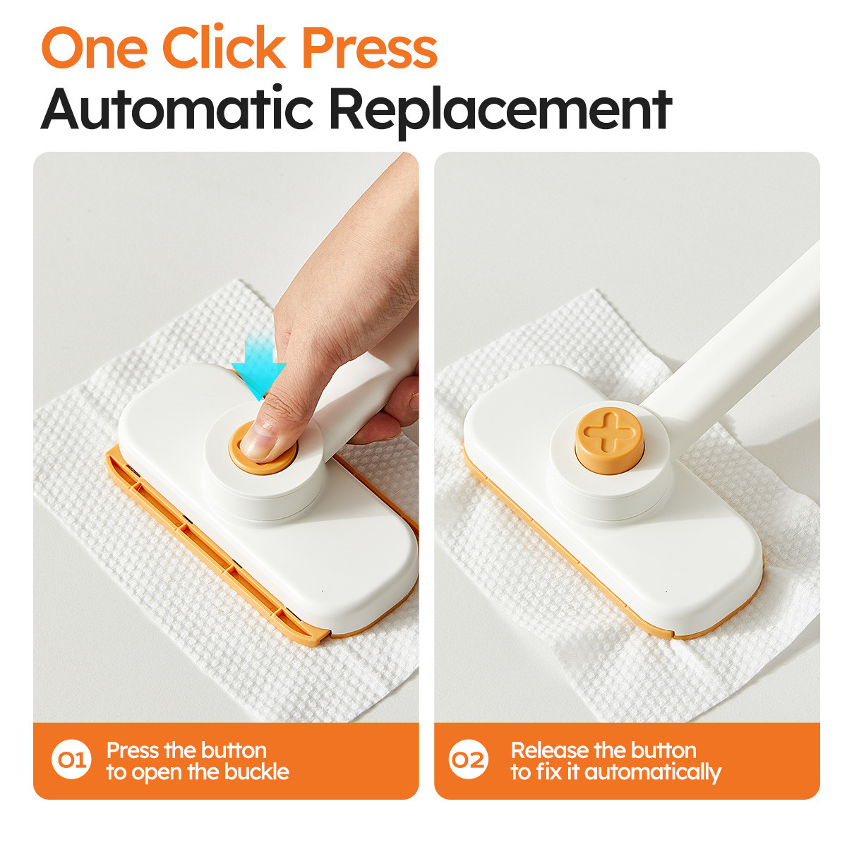 Replaceable Rag Disposable Towelette Mini Rotatable Mop Cleaning Brush With Handle