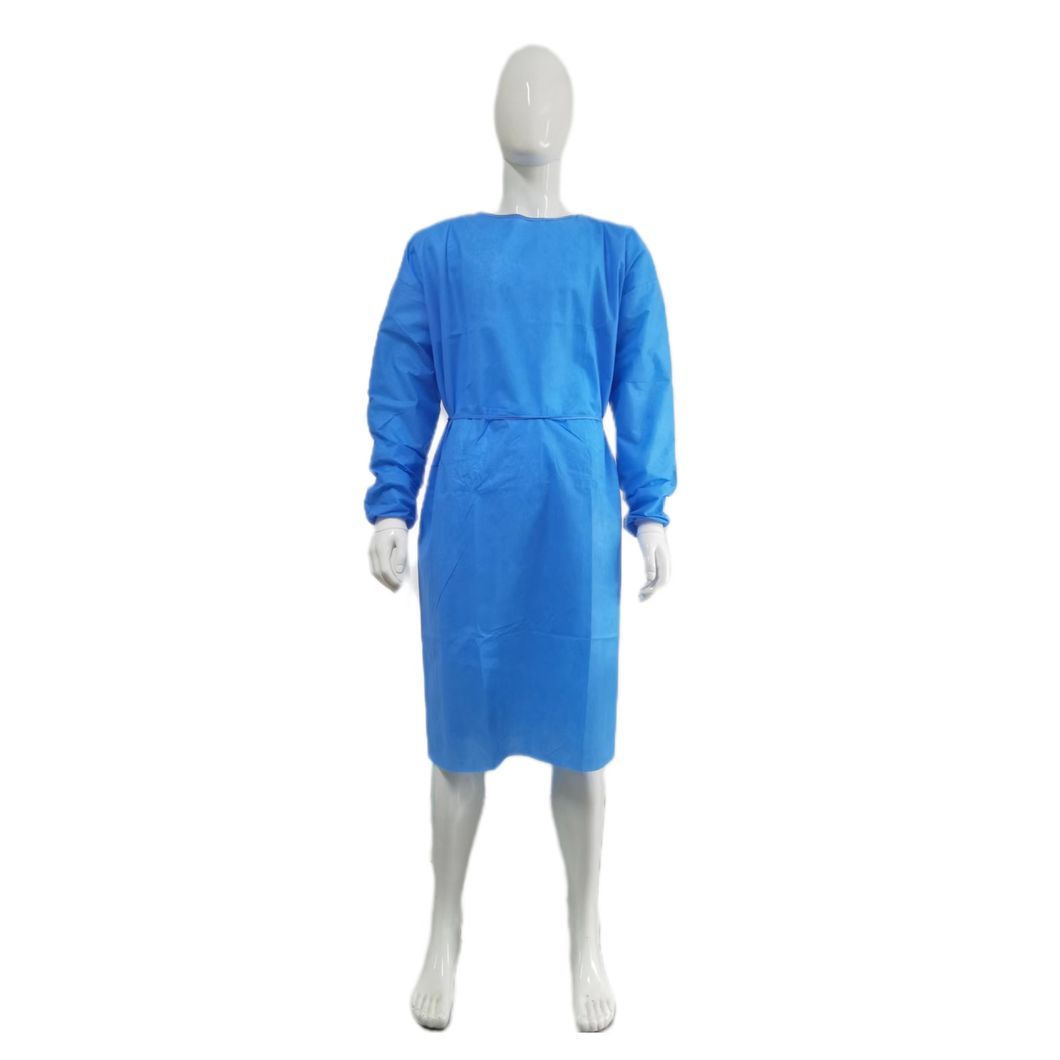 SMS Nonwoven Fabric Visit Gown Waterproof Anti-Static Disposable Isolation Gown